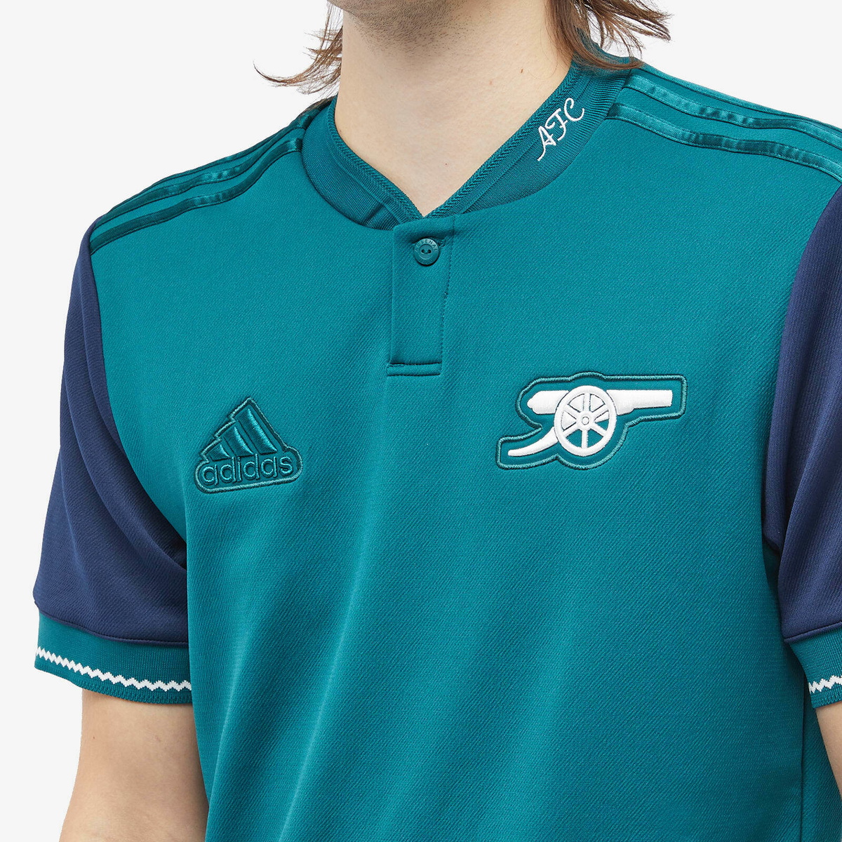 Adidas Men's Arsenal F.C. 3rd Jersey in Rich Green/Collegiate Navy adidas