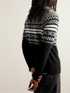 James Perse - Fair Isle Cashmere and Cotton-Blend Sweater - Gray