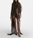 Taller Marmo Dallas metallic caped organza kaftan