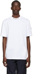 Moncler White Logo Print T-Shirt