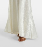 Roberto Cavalli Snake-print one-shoulder gown