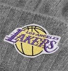 The Elder Statesman - NBA Los Angeles Lakers Appliquéd Cashmere Beanie - Gray