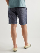 Club Monaco - Linen and Cotton-Blend Drawstring Shorts - Blue