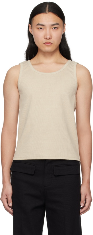 Photo: lesugiatelier Beige Cut Out Tank Top