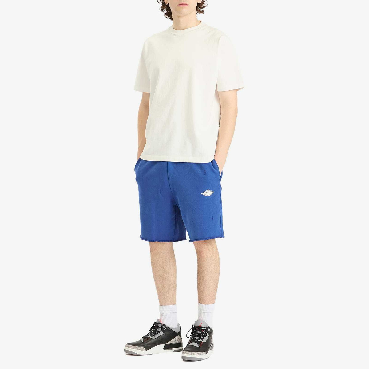 Air Jordan Rare Air Pullover Fleece Short in Deep Royal/Sail