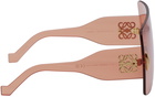 Loewe Orange Anagram Mask Sunglasses