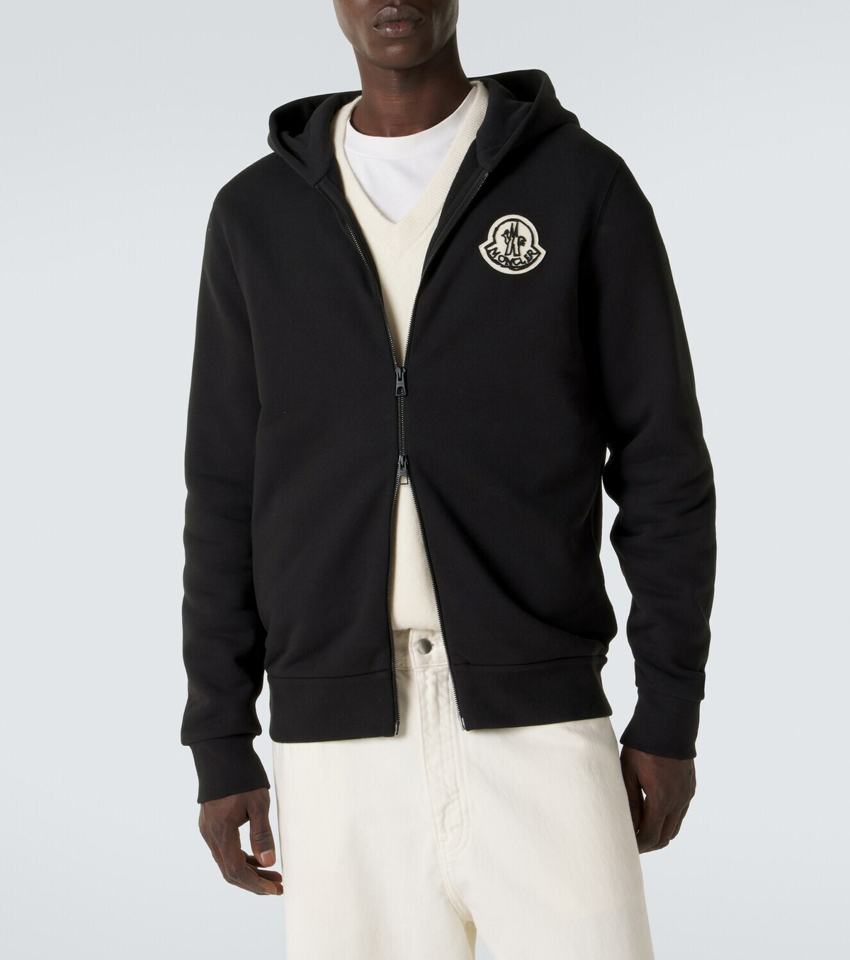 Moncler Logo cotton zip-up hoodie