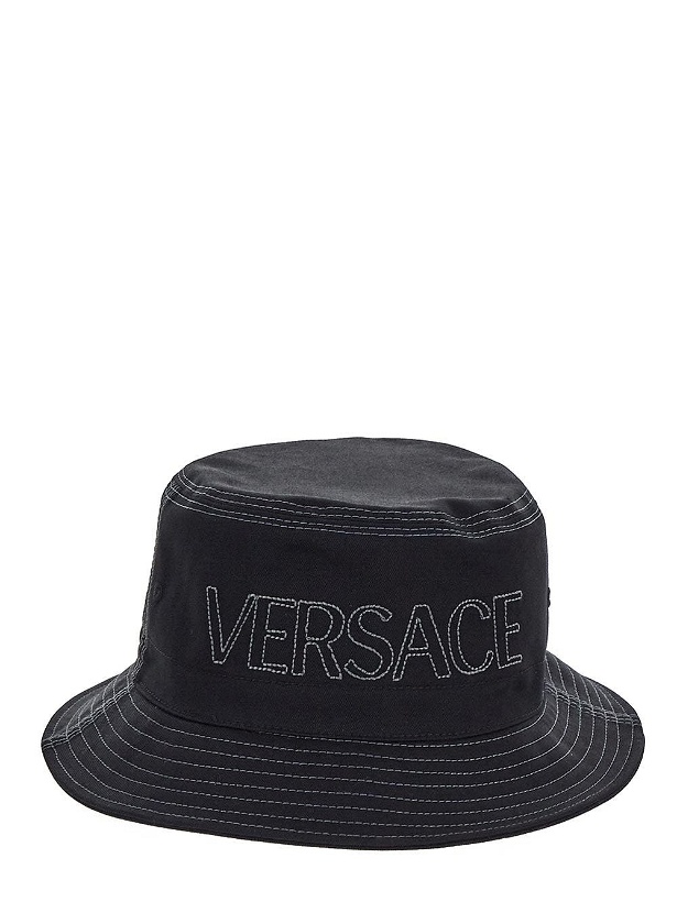 Photo: Versace Medusa Drawstring Bucket Hat