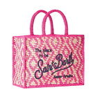MC2 Saint Barth Vanity Shoulder Raffia Bag With Saint Barth Embroidery