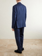 Mr P. - Herringbone Linen-Blend Suit Jacket - Blue