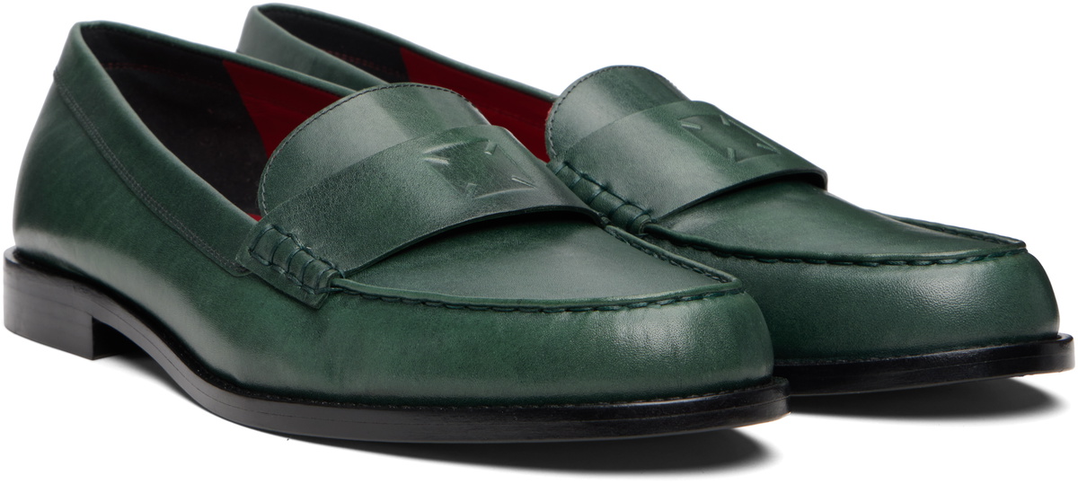 Enfants Riches Déprimés Green Penny Loafers