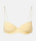 Eres Coconut striped bikini top