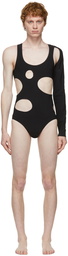 Rick Owens Black Hawks One-Piece Swimsuit