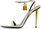 TOM FORD White Padlock Pointy Naked Heels