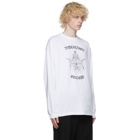 Balenciaga White Gothic Long Sleeve T-Shirt