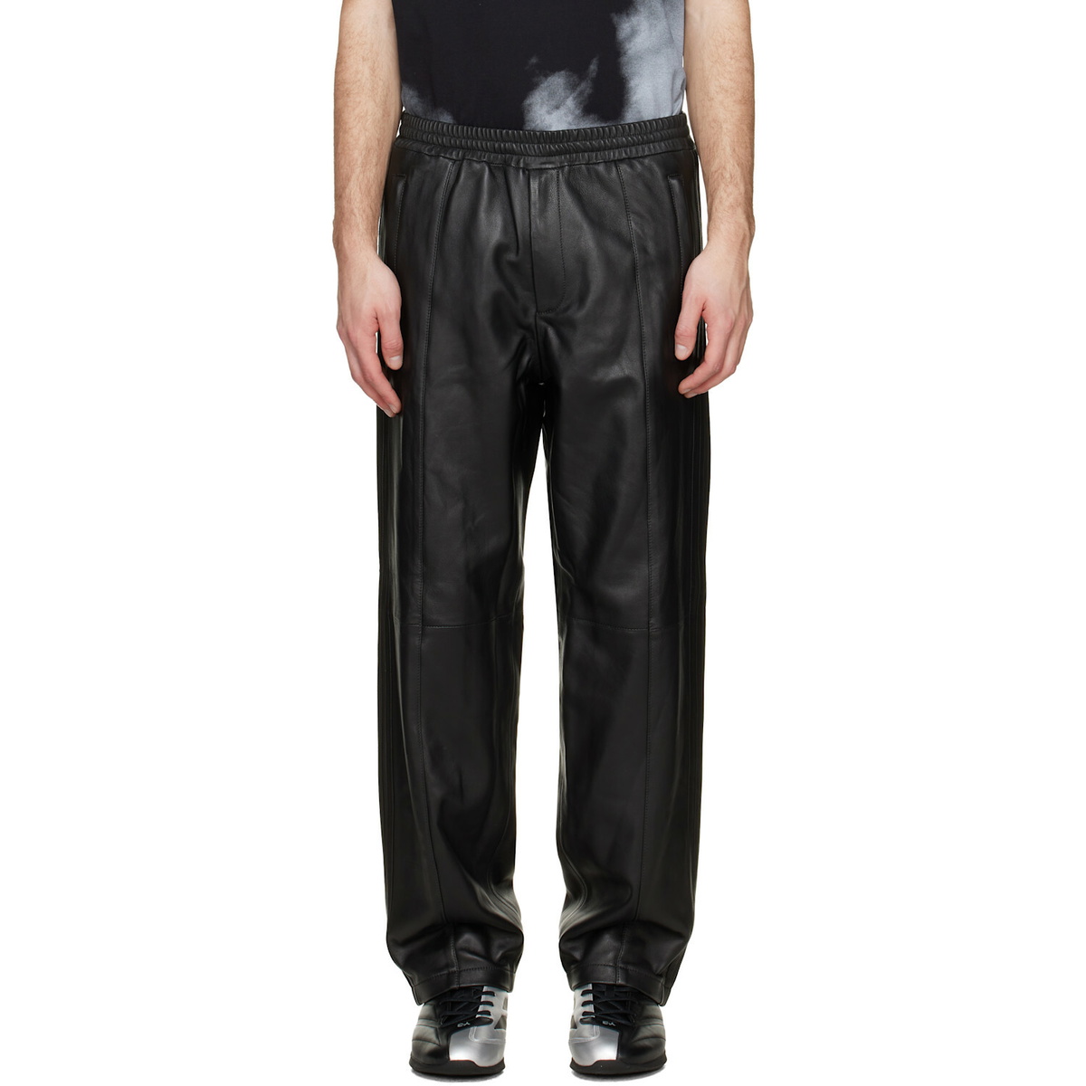 adidas Originals Black A-Type Firebird Leather Pants