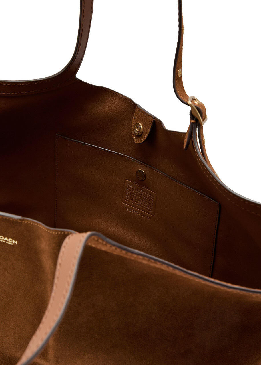 Coach Gramercy Suede Tote - Brown - One Size
