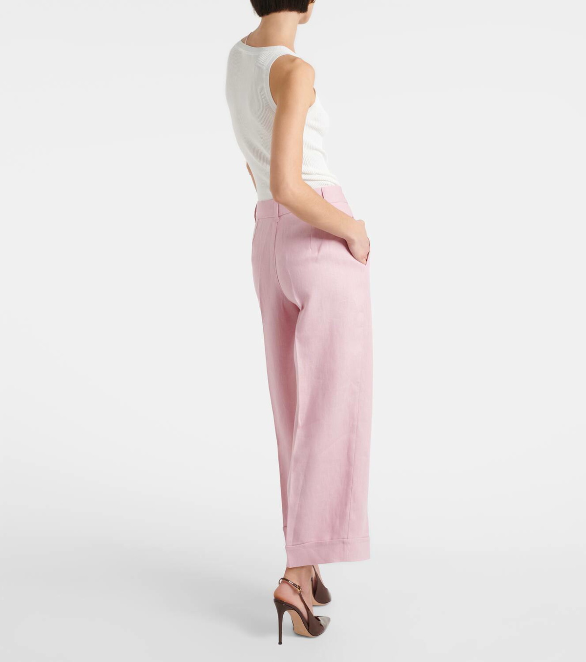 【送料&関税込】'S Max Mara Salix Linen Pants S Max Mara Salix linen straight pants S Max Mara