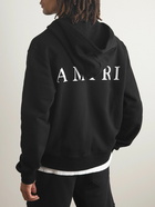 AMIRI - MA Core Appliquéd Cotton-Jersey Zip-Up Hoodie - Black