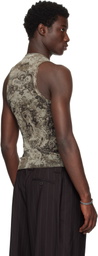 Jean Paul Gaultier Beige 'The Oversized Médallion' Tank Top