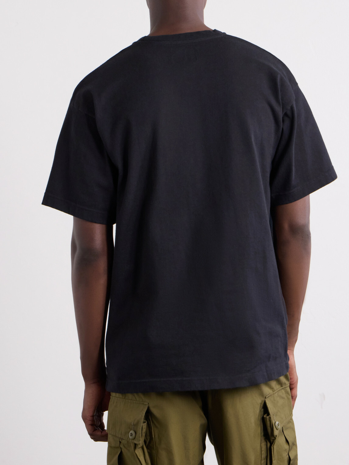 WTAPS - Logo-Appliquéd Printed Cotton-Jersey T-Shirt - Black