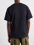 WTAPS - Logo-Appliquéd Printed Cotton-Jersey T-Shirt - Black