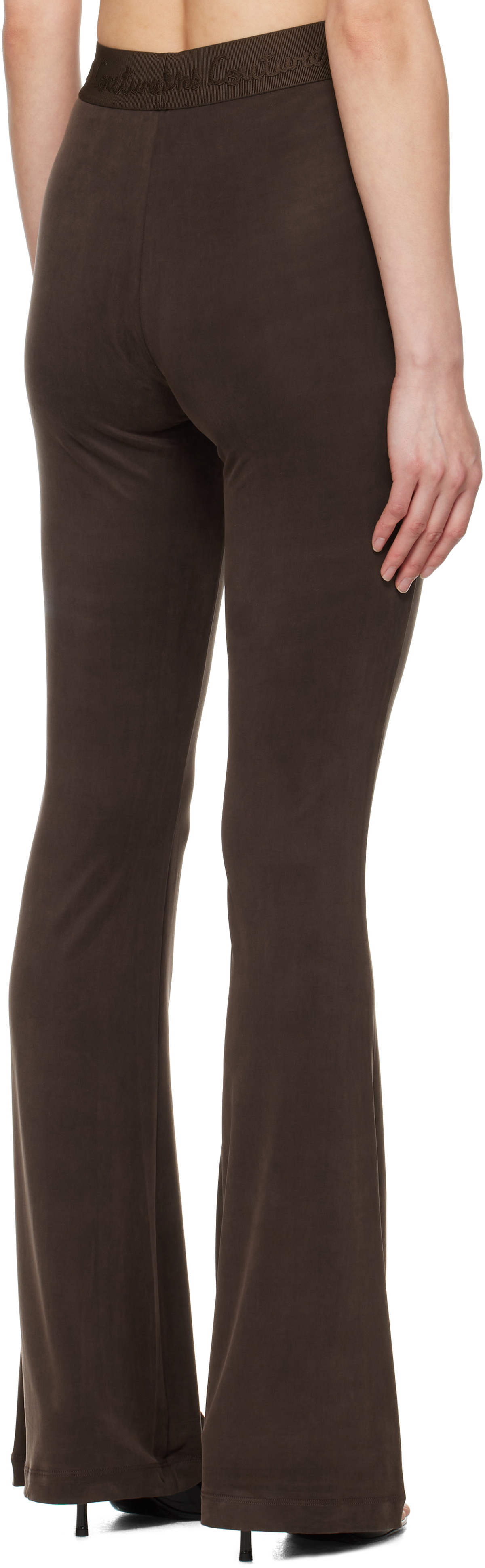 Versace Jeans Couture Brown Flared Leggings