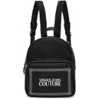Versace Jeans Couture Black Small Square Logo Backpack