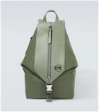 Loewe Convertible leather-trimmed backpack