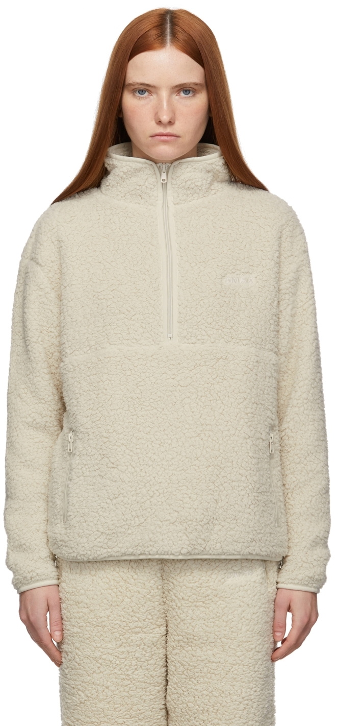 SKIMS Off-White Teddy Pullover Sweater SKIMS