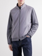 Peter Millar - Solarspun Waffle Knit-Trimmed Shell Jacket - Gray