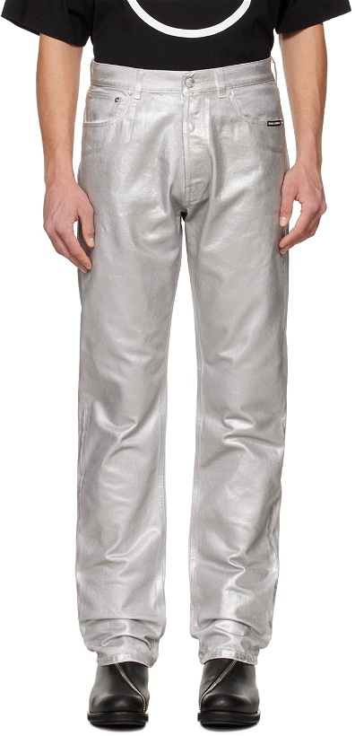 Photo: VTMNTS Silver Metallic Jeans