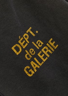Gallery Dept. Printed Hooded Cotton Sweatshirt Black