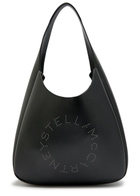 Stella Mccartney Logo Large Faux Leather Shoulder bag - Black - One Size