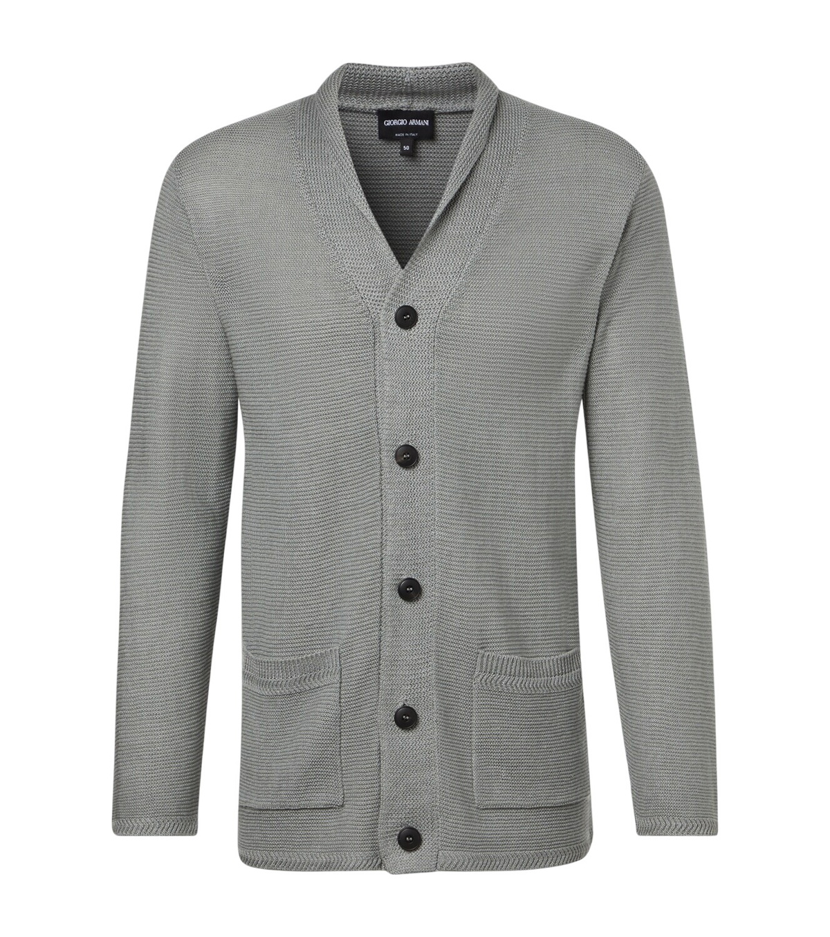 Giorgio Armani カーディガン グレー Giorgio Armani Cashmere and silk polo shirt Giorgio Armani