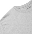 nonnative - Logo-Embroidered Mélange Cotton-Jersey T-Shirt - Gray