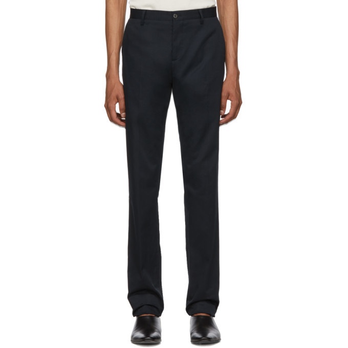 Photo: Etro Blue Flat Front Trousers