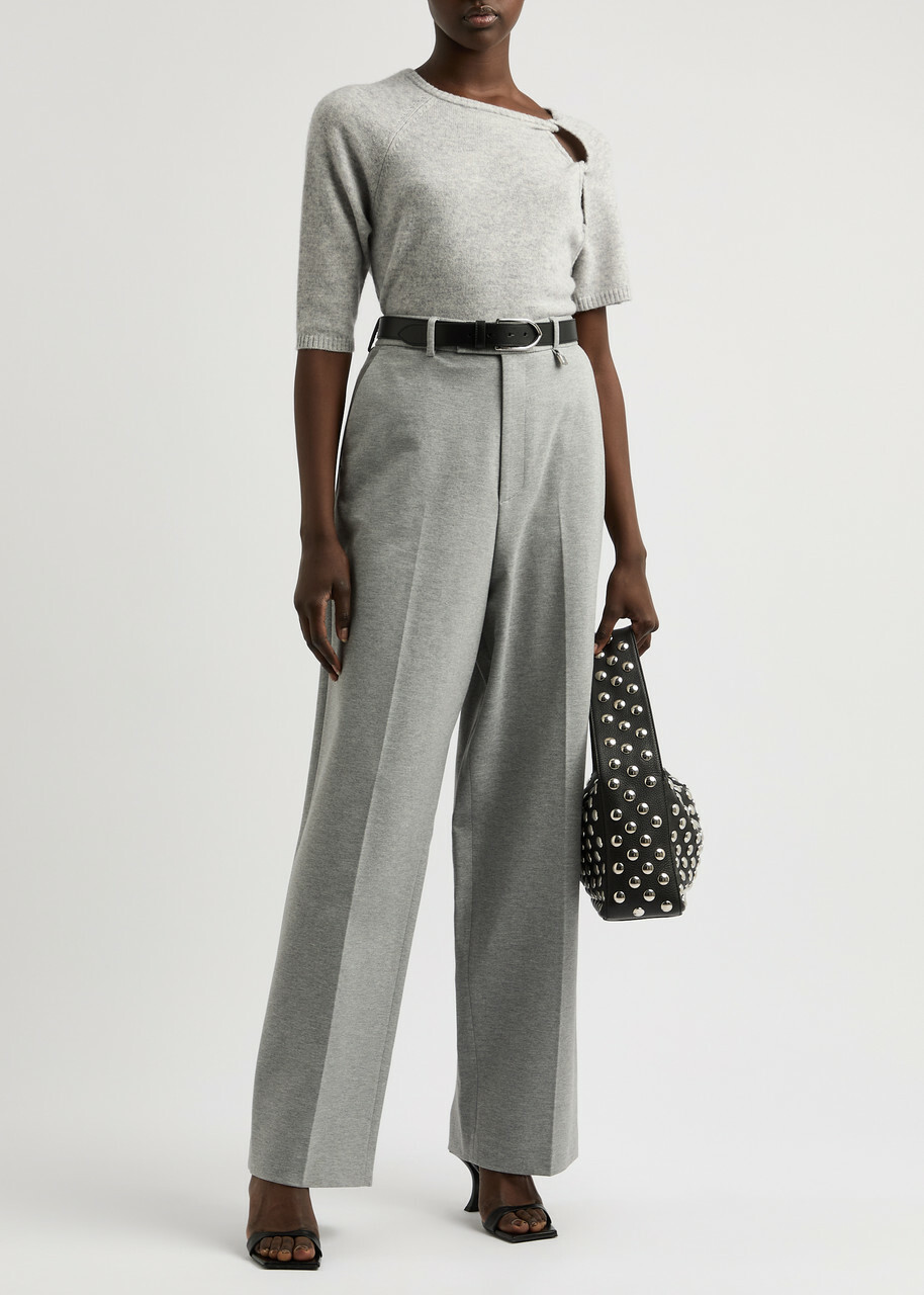 Giuseppe DI Morabito Wide-leg Jersey Trousers Grey