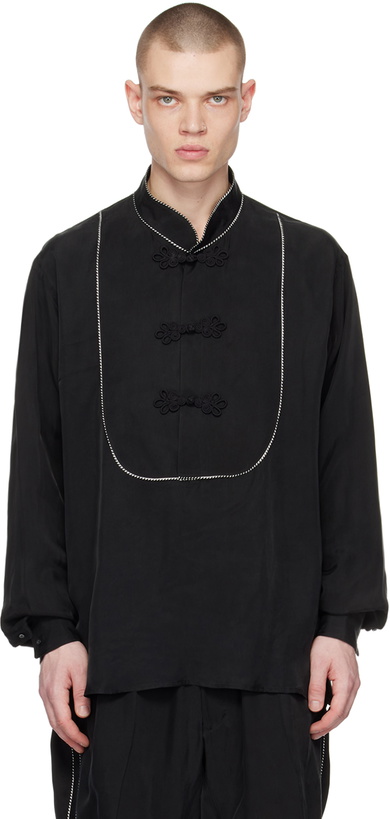 Photo: RAINMAKER KYOTO Black Braided Shirt