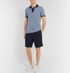Orlebar Brown - Slim-Fit Mélange Cotton-Piqué Polo Shirt - Blue