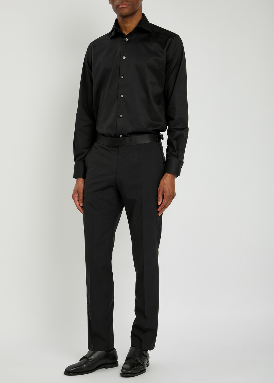 Eton Cotton-twill Shirt Black