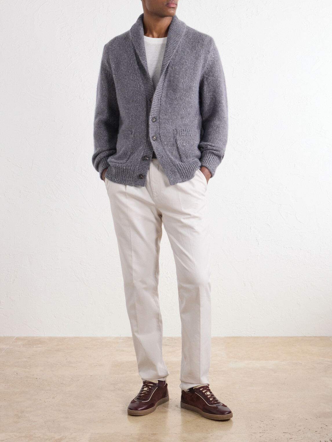 Eleventy - Wool-Blend Cardigan - Gray