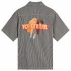 END. x ICECREAM Popsicle Hickory Denim Shirt in Grey