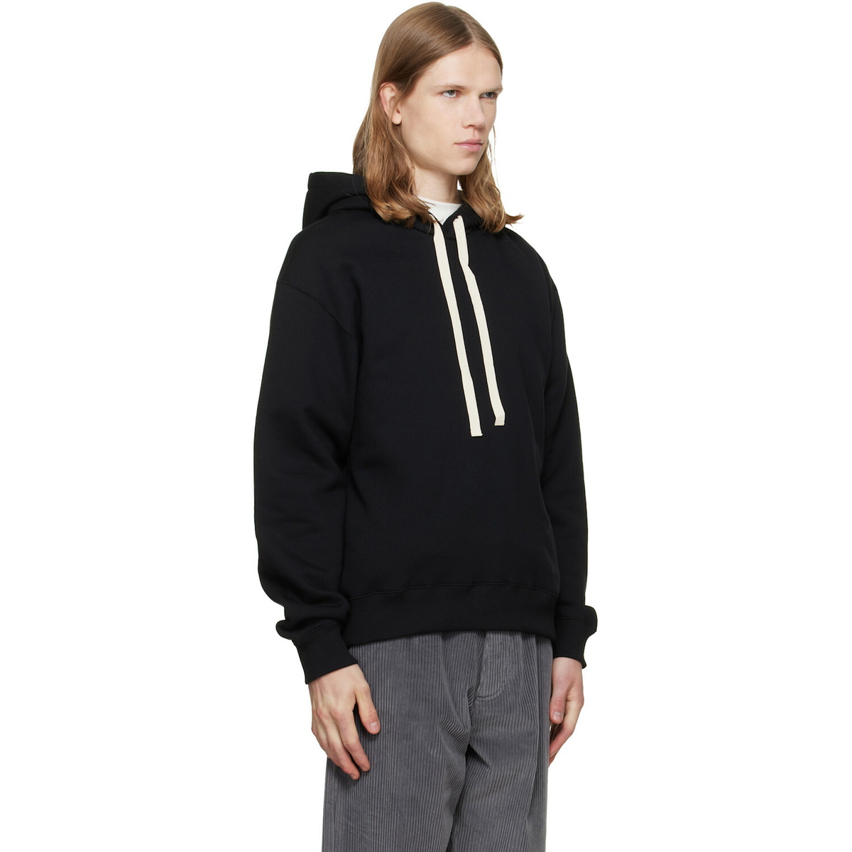 Jil Sander Black Cotton Hoodie