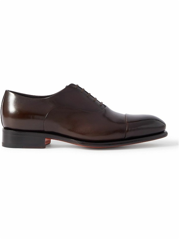 Photo: Santoni - Issac Leather Oxford Shoes - Brown
