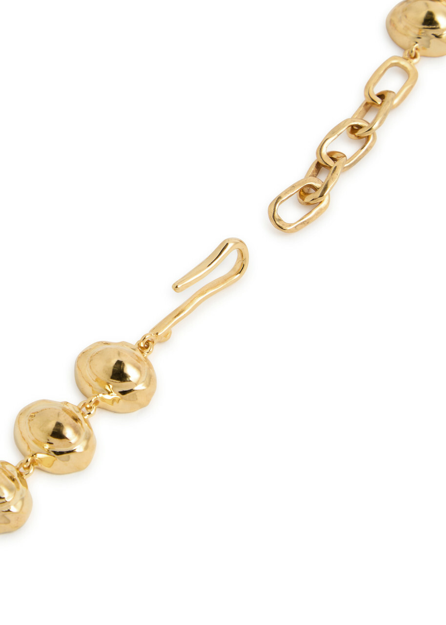 Joanna Laura Constantine Wave Crystal-embellished 18kt Gold-plated Choker - One Size