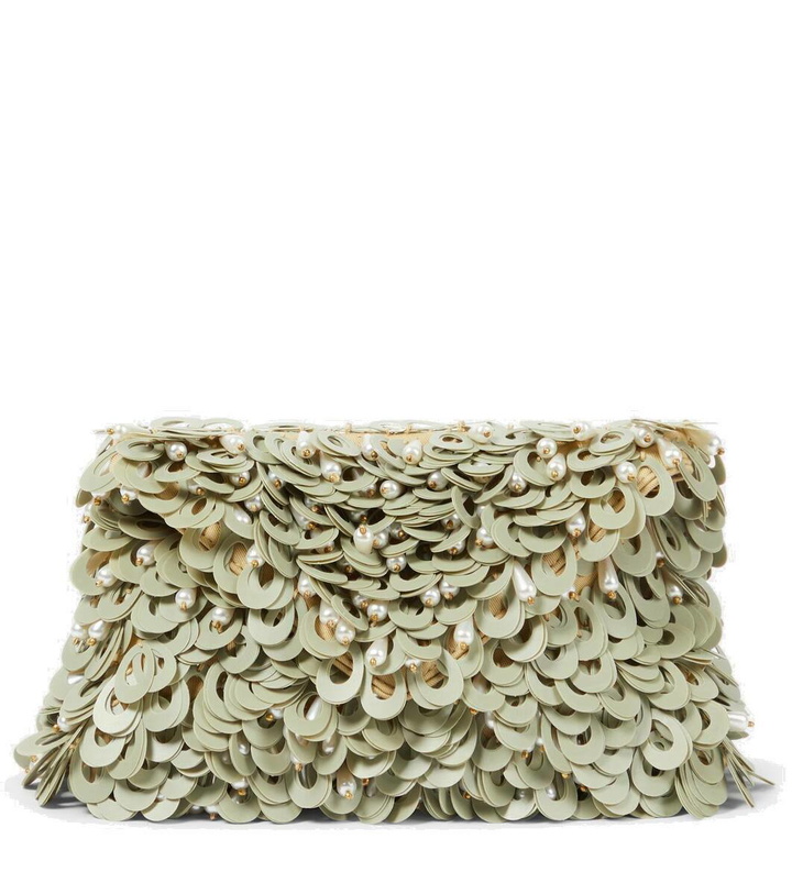 Photo: Dries Van Noten Sequined canvas clutch