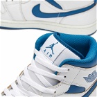 Air Jordan Men's 1 MID SE Sneakers in White/Blue/Sail