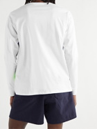 ALOYE - Colour-Block Cotton-Jersey T-Shirt - White