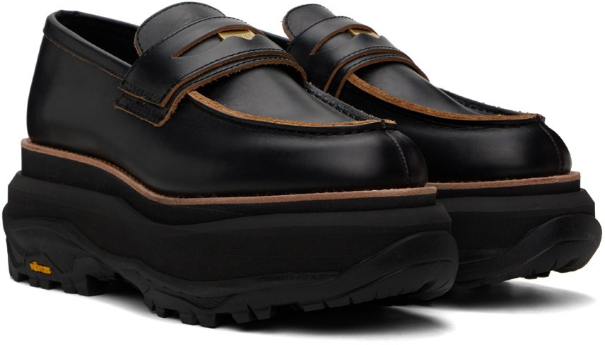sacai Black Platform Loafers